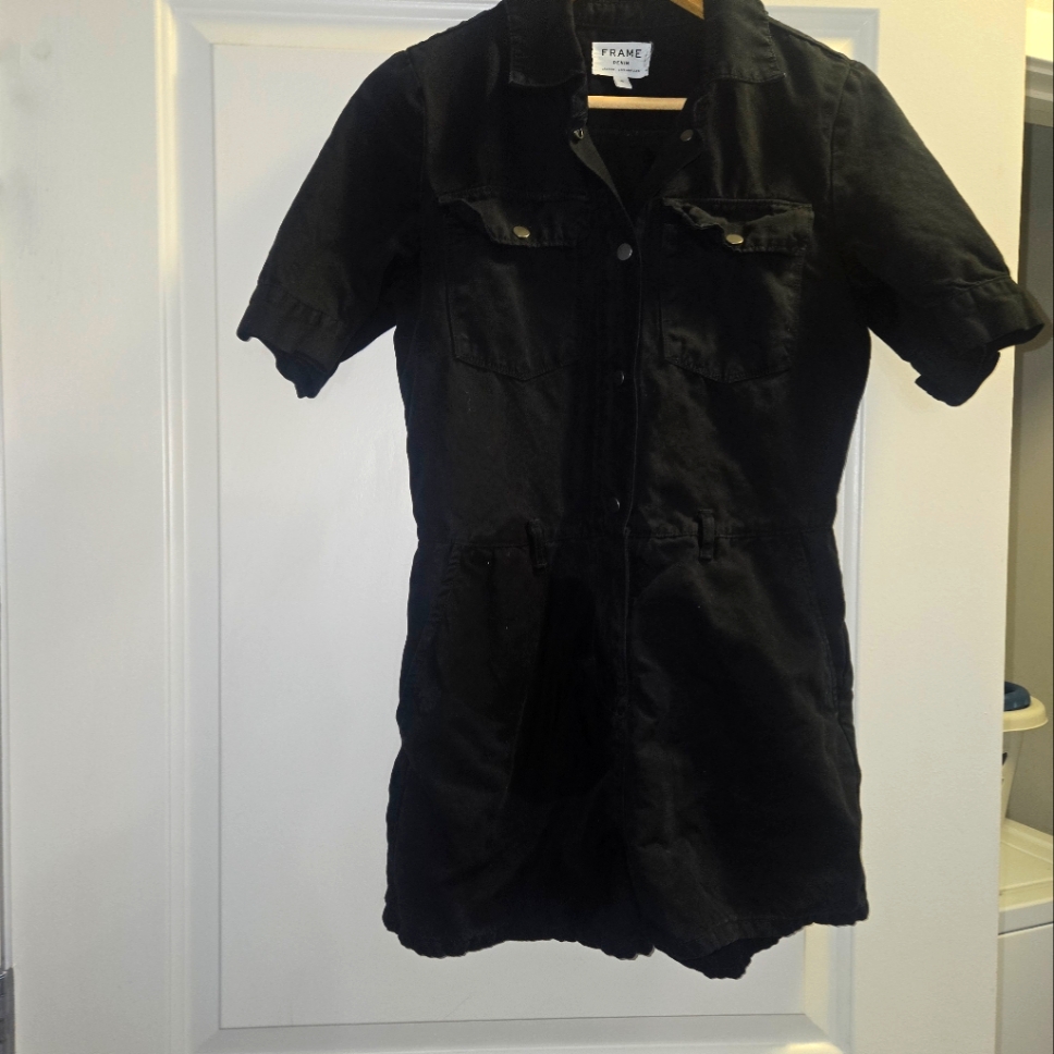 Frame Black Denim Romper